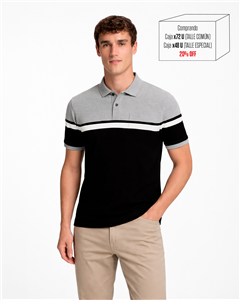 P5011 - Chomba Jersey Rayada Con Bolsillo